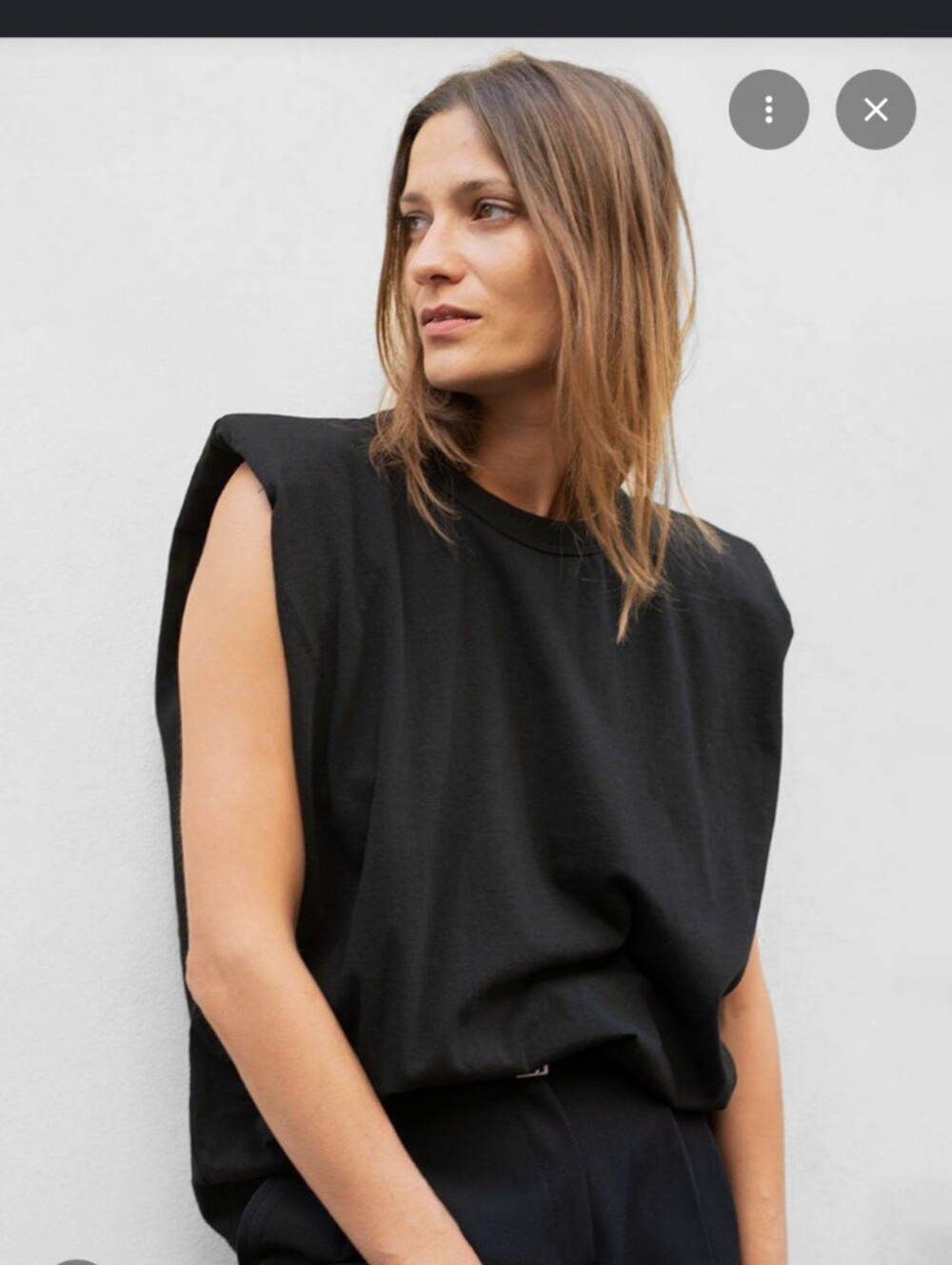 Frankie Shop Eva Padded Shoulder Muscle Tee